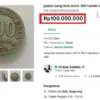 Uang Koin Kuno 100 Rumah Gadang 1973 Tebal Harganya Rp100 Juta, Jual Sekarang!
