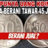 Uang Koin Kuno Rp50 Cendrawasih Tahun 1971 Harganya Rp45 Juta, Berani Jual?